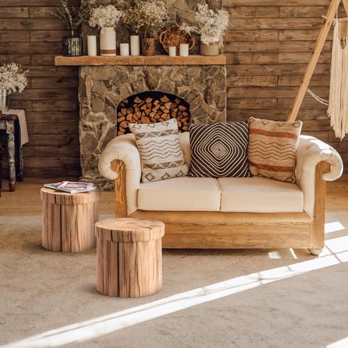 Sorbus Tree Stump Stool, Toy Storage Ottoman 15 Inch Fake tree stumps Log Stool Storage, Artificial Tree Trunk, Perfect Footstool Kids Toy Chest, Rustic Log Cabin Decor Bench, Pedestal, Side End Table Sorbus