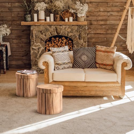Sorbus Tree Stump Stool, Toy Storage Ottoman 15 Inch Fake tree stumps Log Stool Storage, Artificial Tree Trunk, Perfect Footstool Kids Toy Chest, Rustic Log Cabin Decor Bench, Pedestal, Side End Table Sorbus