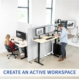VIVO Electric Stand Up Desk Frame Workstation with Memory Touch Pad, Single Motor Ergonomic Standing Height Adjustable Base, White, DESK-V102EW VIVO