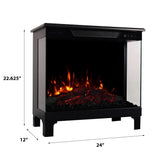 Modern Ember Smart Digital 3-Sided Electric Fireplace Stove Heater | LED Multiple Flame Colors, Works with Wi-Fi App, Alexa and Google | Remote Included | Optional Crackling Sound | Black Modern Ember