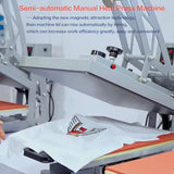 Heat Press Machine 16x24 Semi-Automatic: Auto Open Dual Platen Heat Press Machine - Large Format 110V Sublimation T-Shirt Press with Ultra-Precision Wire Tube and Teflon Technology WUMSTOT