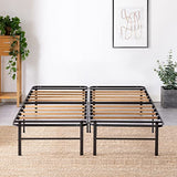 Zinus Essential SmartBase Metal Bed Frame with Sustainable Bamboo Slats - No Box Spring Required, Easy Assembly, Full Size Zinus
