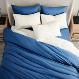 SONORO KATE Bed Sheet Set Super Soft Microfiber 1800 Thread Count Luxury Egyptian Sheets 16-Inch Deep Pocket Wrinkle and Hypoallergenic-4 Piece(Queen, Navy Blue) SONORO KATE