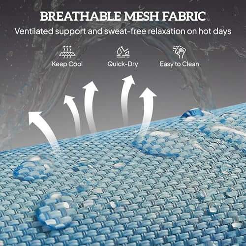 Outsunny Folding Chaise Lounge Chair, Pool Sun Tanning Chair, Outdoor Lounge Chair with Reclining Back, Breathable Mesh Seat, Headrest for Beach, Yard, Patio, Blue