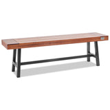 VEVOR 63 inch Outdoor Wood Bench Metal Leg, Solid Wood Garden Bench,Outdoor Backless Bench Weatherproof,Never Rot or Fade Patio Bench for Garden, Park, Yard, Front Porch VEVOR