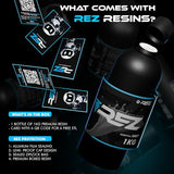 Rez Resin 1 kg, Essential Grey UV Photopolymer Resin for SLA/DLP/LCD 3D Printers, Ultra-High Detail, Fast-Curing Tough Resin for Highly Detailed Models, high Strength and Low Odor, 2K 4K 6K 8K