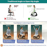 NYPOT Ergonomic Kneeling Chair with Adjustable Seats - Knee Chair for Posture Correction & Kneel Rocking Stool for Desk - Back Pain Relief for Home and Office, Supports 250 pounds - 5 Years Warranty NYPOT