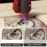 Mini Laser Engraver for Beginner, Woxcker S1 1.6W Laser Engraver Machine Portable No Need Installation 130mm x 130mm Bed Size 0.05 Laser Spot for DIY, Wood, Acrylic, Leather, Leaf Woxcker