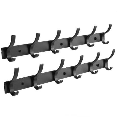 Optish 2 Pack Coat Rack Wall Mount, Coat Hooks Wall Mount, Wall Hooks for Hanging, Hat Rack for Wall, Coat Hanger Wall Mount, Towel Hooks for Bathrooms Optish