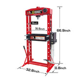 HPDMC 30 Ton H-Frame Hydraulic Shop Press with Floor Press Plates for Garage Shop HPDMC