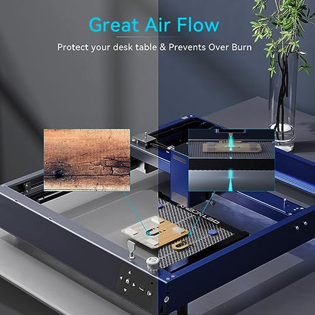 XNEONLab Honeycomb Laser Bed - 400 × 400 × 22mm Working Table with Aluminum Panel for XTool D1 /D1 Pro and Most Engraver Cutting Machine,Engraver Machine Accessories （Working Area 400 ×400 mm） XNEONLab