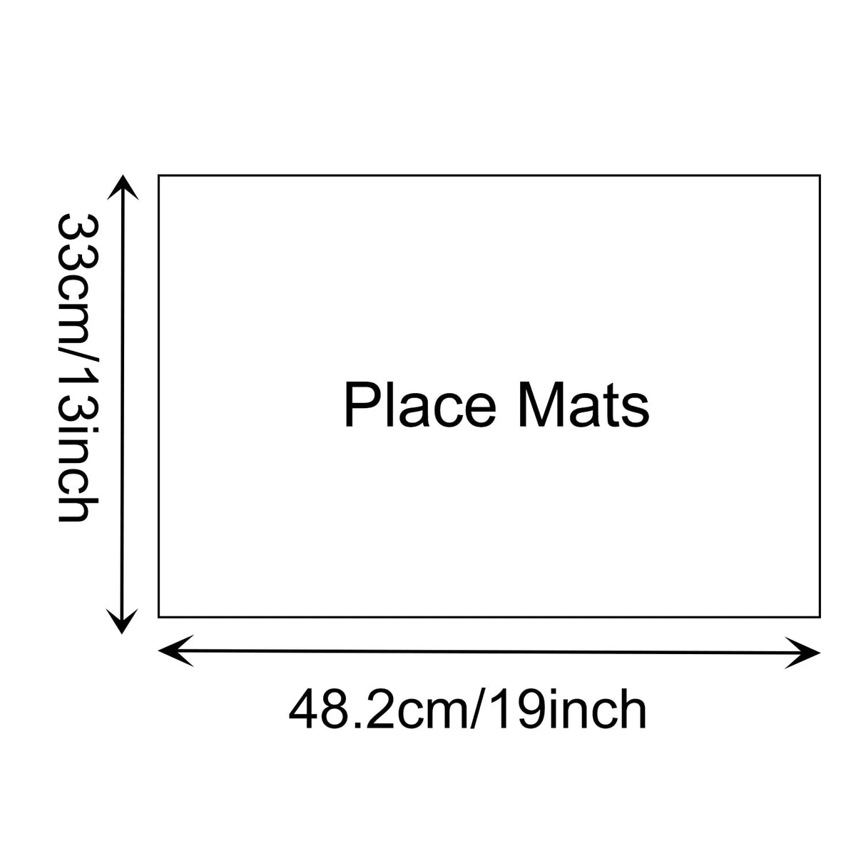 Homejoy Place Mats Set of 8 – Rectangle Rectangular Waterproof Fabric Polyester Cloth Washable Wipeable Heat Resistant Placemats for Kitchen Dining Dinner Table Indoor 13 x 19 Inch White HomeJoy