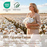 SONORO KATE 100% Egyptian Cotton Sheets, 1800 Thread Count — Sateen Weave Sheets Set, Ultra Soft & Breathable, Luxury 5-Star Hotel Quality Sheets, 16" Deep Pocket, 4-Piece (White,King) SONORO KATE