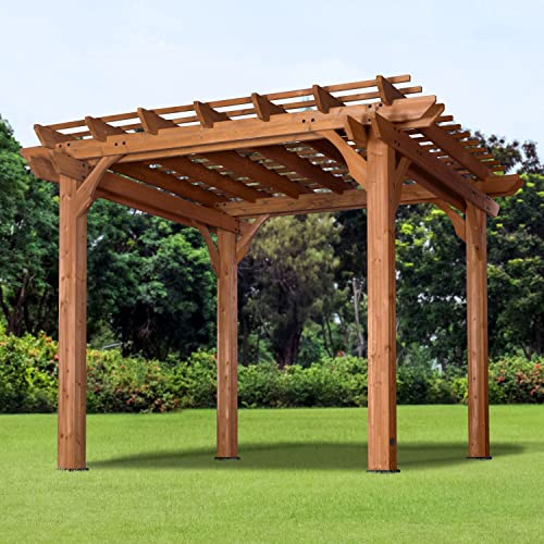Backyard Discovery Cedar Pergola 10 'x 10' Backyard Discovery