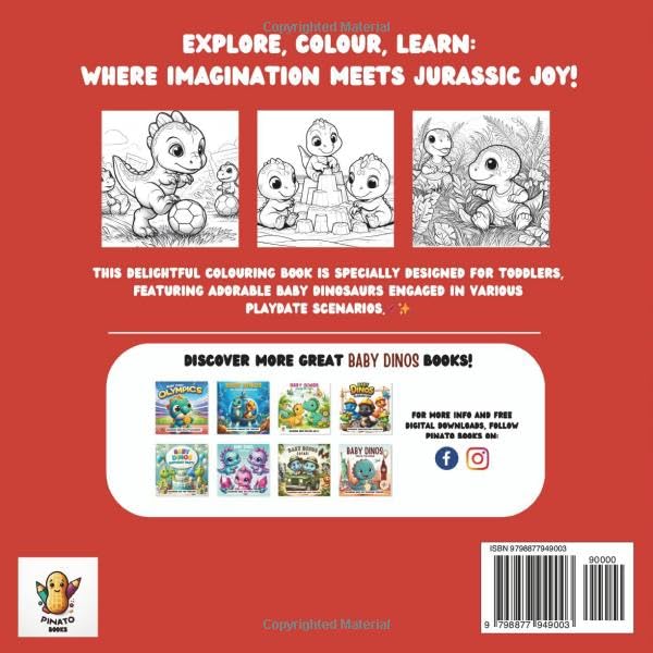 Baby Dinos Playdate - Colouring book for playful toddlers: Ideal for birthdays, holidays, or just because! WoodArtSupply