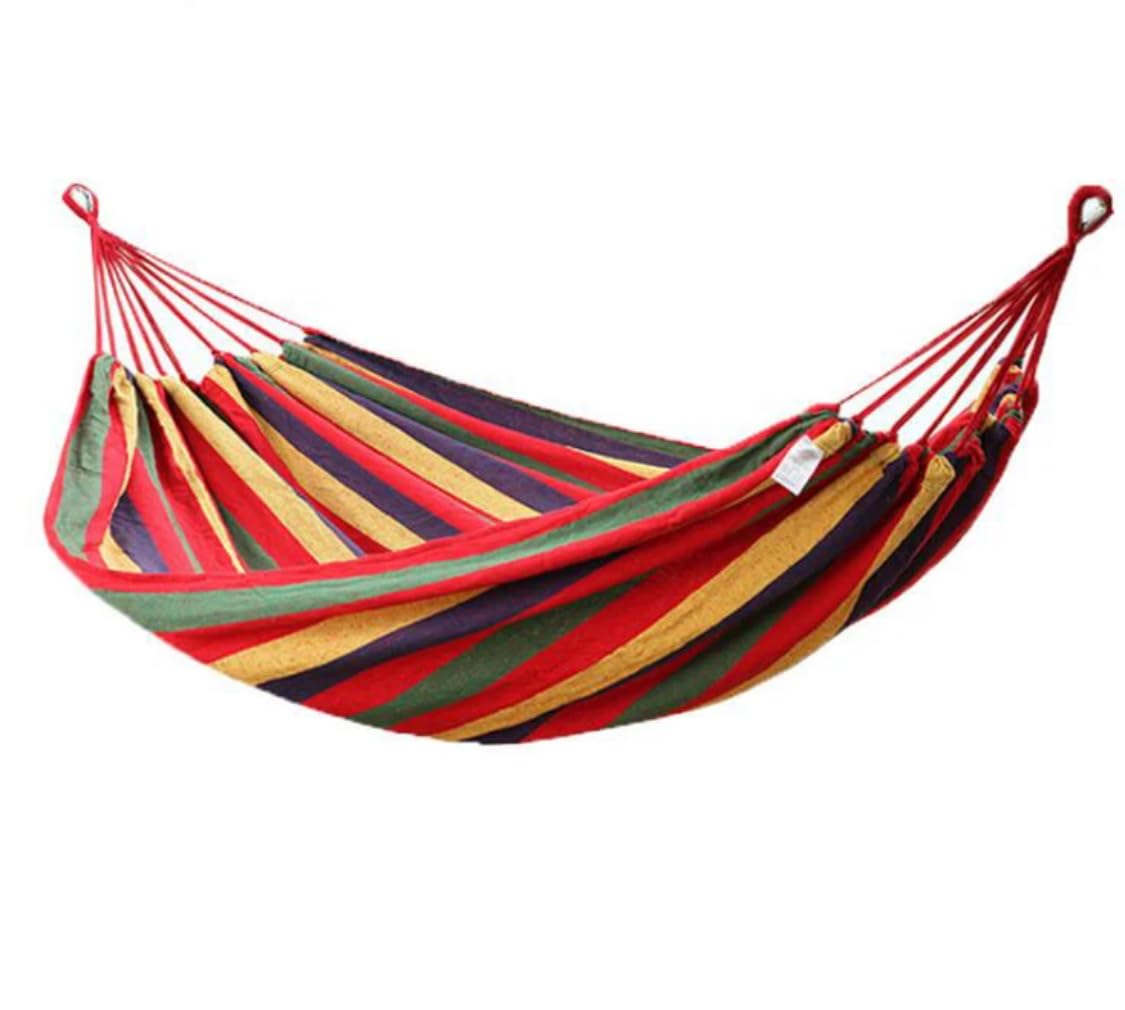 Double Cotton Hammock! Soft, Breathable, and Easy to Carry! Perfect for Relaxing by The Water, at The Park, or in Your Backyard!!! Indoors or Outdoors! Large Size! 2 Carabiners Included for Safety : Generic