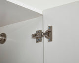 TemkTuek 3-Door Armoire Wardrobe Closet, White Wood Wardrobe Cabinet with Hanging Rod, Triple Doors, and Drawers, Bedroom Armoire Wardrobe Closet, Closet Organizers and Storage, 48"x71"x19" TemkTuek