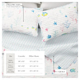 Great Bay Home Coastal Quilt Set - 3-Piece Full/Queen Size Nautical Bedding Set - Lightweight, All-Season, Reversible Bedspread (Colorful Seascape) Great Bay Home