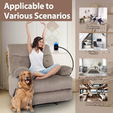 Chizzyseat Manual Oversized Recliner Chair for Heavy Duty Adults 400lbs Extra Wide Recliner with Phone Holder Big Man Recliners for Living Room Bedroom Nursery RV Brown