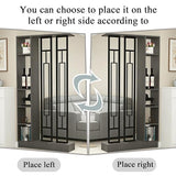 Wall Room Divider - Freestanding Wood Room Divider with Shelves, Wall Divider with Storage Cabinet, Easy Assembly Freestanding Decor for Bedroom, Office (Grey+Black, 31.5IN) Horseo