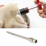 PZRT 4pcs Injector Needle for Barbecue, Stainless Steel Marinade Turkey BBQ Meat Injector Needle Kitchen Accessories Party Home Supplies PZRT