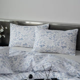 Jane yre Duvet Cover Twin Flowers Brushed Microfiber 3 Pieces Floral Bedding Set Twin Garden Style Blue Floral Pattern Flower Twin Duvet Cover with Zipper Closure Luxury Soft Breathable Comfy Jane yre