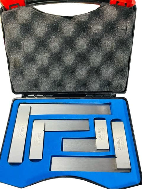 OMEX PRECISION STEEL HARDENED SQUARE SET GROUND MACHINIST TOOL 2" 3" 4" 6" NEW DIN875 I PLASTIC BOXED AI