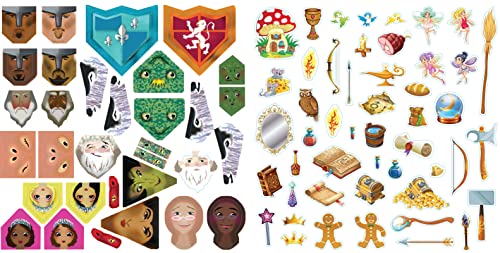My First Origami Fairy Tales Kit: Paper Models of Knights, Princesses, Dragons, Ogres and More! (includes Folding Sheets, Easy-to-Read Instructions, Story Backdrops, 85 stickers) (Tuttle Specials) WoodArtSupply