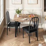 IDEALHOUSE Dining Table Set for 2, Kitchen Table Set of 2 with Upholstered Cushion Chairs, Dining Room Table Set with Kitchen Chairs, Easy to Assemble, Suitable for Apartment - (Rustic Brown) IDEALHOUSE