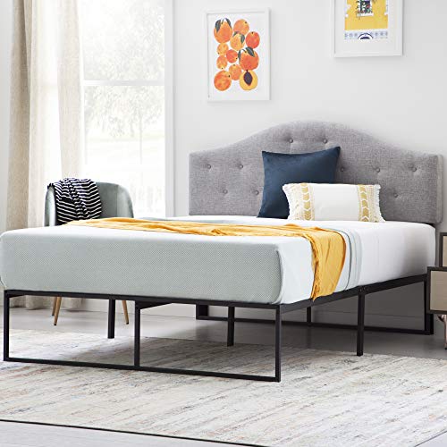 Linenspa Folding Metal Platform Bed Frame - Easy Assembly - Sturdy Steel - No Box Spring Needed - Underbed Storage - Mattress Foundation - 14" High - Traditional Design - Full Size Linenspa