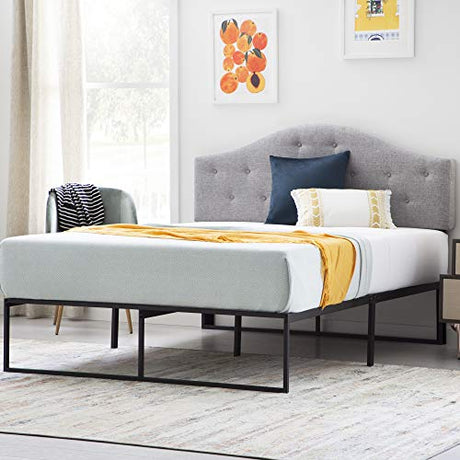 Linenspa Folding Metal Platform Bed Frame - Easy Assembly - Sturdy Steel - No Box Spring Needed - Underbed Storage - Mattress Foundation - 14" High - Traditional Design - Full Size Linenspa