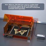 Laser Engraver, Woxcker L2 MAX 10W Enclosure Laser Cutter and Engraver Machine, 300x300mm Bed Size CNC Engraving Machine 0.01mm High Precision for Wood Stainless Steel Glass Metal (Class 1 10000mW) Woxcker
