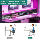 YITAHOME L Shaped Desk with Drawers & Hutch, 61" Computer Desk with Power Outlets & LED Lights, Corner Office Desk with Storage Cabinet, Drafting Table, Wood Desk, Black & Rustic Brown YITAHOME