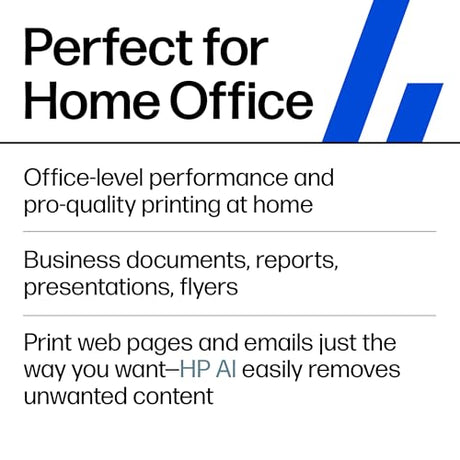 HP OfficeJet Pro 8125e Wireless All-in-One Color Inkjet Printer, Print, scan, Copy, ADF, Duplex Printing Best-for-Home Office, 3 Month Instant Ink Trial Included, AI-Enabled (405T6A) HP