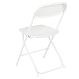 Flash Furniture Hercules Series Plastic Folding Chair - White - 4 Pack 650LB Weight Capacity Comfortable Event Chair-Lightweight Folding Chair Flash Furniture