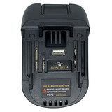 Battery Adapter for Makita 18V Lithium-Ion Cordless Tools, Convert for Milwaukee M18 18V or Dewalt 18V 20V Lithium Battery to Makita 18-volt BL1830 BL1850 LXT Battery Converter, w/ USB Charge Port QINIZX