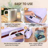 HTVRONT Auto Tumbler Heat Press Machine - Mug Heat Press Heat Up Fast & Even, Professional Tumbler Press High-Security for 2.9"-3.2" Sublimation Tumblers, Cups, Glasses and Mugs, Purple HTVRONT