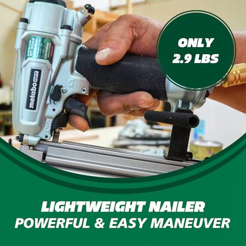 Metabo HPT Pro Brad Nailer Kit, 18 Gauge, High Grade Aluminum Magazine, Accepts 5/8-Inch To 2-Inch Brad Nails, NT50A5 - WoodArtSupply