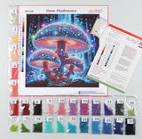 AllAboutEmbroideryUA Neon Mushrooms Bead Embroidery kit DA-3129 Beaded Cross Stitch
