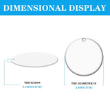 10 PCS Sublimation Ceramic Ornament Blank 3 inch Round Two-Sided Printed White Ceramic Decoration Handmade DIY Personalized Christmas Home Decoration Bulk OKBA