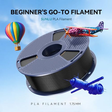 SUNLU 4kg PLA 3D Printer Filament Bundle, Neatly Wound PLA Filament 1.75 mm, Dimensional Accuracy +/- 0.02mm,Good Vacuum Packaging Filaments,4kg in Total,1kg per Spool,4White SUNLU