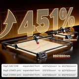 LONGER New X Y-Axis Extension Kit for RAY5 5W/10W/20W Laser Engravers, for Control Boxes with Air Pump Port, Easy Installation for Larger Engraving Area Longer