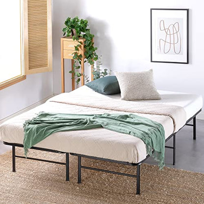 Zinus Essential SmartBase Metal Bed Frame with Sustainable Bamboo Slats - No Box Spring Required, Easy Assembly, Full Size - WoodArtSupply