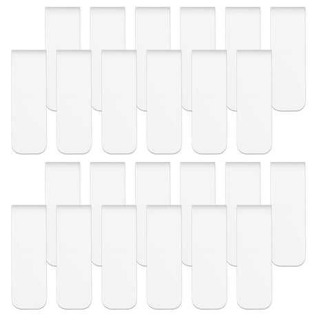 48 Pieces Magnetic Bookmark Sublimation Bookmarks Blank Book Marker Magnetic Page Clips for Kids Students Teachers School Home Office Reading Supplies Book Lovers Gifts Hooqict