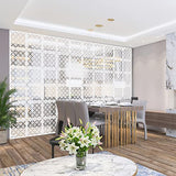 Boshen 24PCS Hanging Room Divider Wall Screen Panel Room Divider Panels Privacy Screen Divider Home Decor for Living Room Bedroom Home Office Restaurant Decor-White02 Boshen