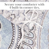 Southshore Fine Living, Inc. Reversible Paisley Cal King Duvet Cover Set, Oversized Boho California King Duvet Cover, Pet Hair Resistant Bedding for Easy Care, 2 Pillow Shams - Pure Melody Aqua Southshore Fine Living, Inc.
