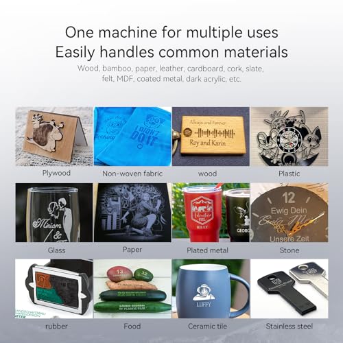 ATOMSTACK Swift 12W Laser Engraver, Swift 12W Laser Cutter, 0.06mm High Accuracy Laser Engraving Machine for Wood and Metal, Dark Acrylic, Glass, Leather ATOMSTACK