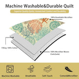 Tritard 3 Piece Coastal Quilt Sets Full/Queen Size - Reversible Microfiber Quilts with 2 Shams Soft Lightweight Beach Bedding Nautical Bedspread Coverlet Summer Comforter for All Season, 90''x96'', C4 Tritard
