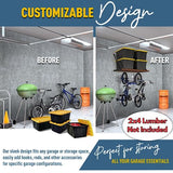 Koova Universal Garage Shelving Kit - Heavy-Duty, Easy Install, Customizable, 600 lbs. Support, Made in USA, Maximize Storage, Reclaim Floor Space Koova