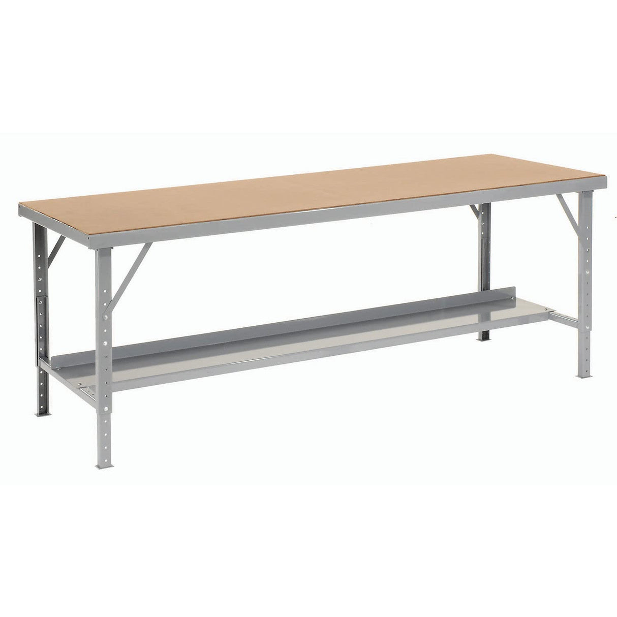 Global Industrial Heavy-Duty Extra Long Hardboard Folding Assembly Workbench, 84" W x 34" D, Gray Global Industrial
